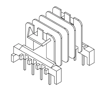 EF25 Horizontal bobbin with 4 sections - CB Magnetics