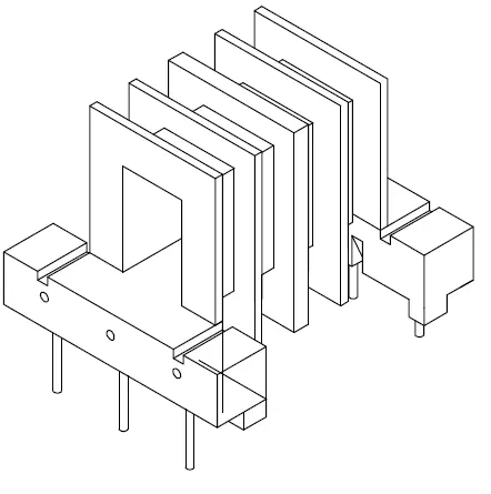 ER28 Horizontal bobbin with 4 sections - CB Magnetics