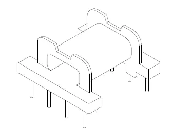 EFD20 Bobbin, 4+4 Pins, 1 Section - CB Magnetics