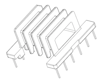 EFD25 Bobbin, 6+6 Pins, 4 Sections - CB Magnetics
