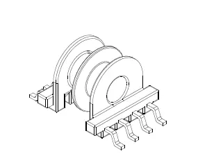 EP10 SMD Bobbin, 4+4 Pins, 2 Sections - CB Magnetics