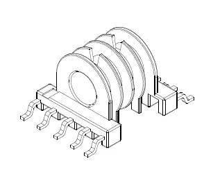 EP13 SMD Bobbin, 5+5 Pins, 4 Sections - CB Magnetics