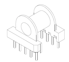 EP13 Bobbin, 5+5 Pins, 1 Section - CB Magnetics