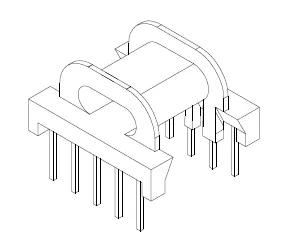 EPC16.8 Bobbin, 5+5 Pins, 1 Section - CB Magnetics