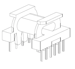 EPC17 Bobbin, 5+5 Pins, 1 Section - CB Magnetics
