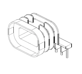EPC39 Bobbin, 8 Pins right, 3 Sections - CB Magnetics