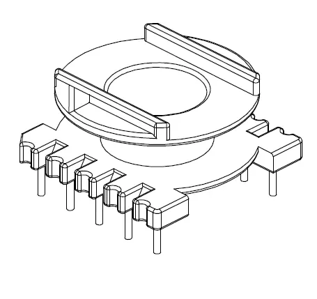 ER25 Vertical bobbin, 10 Pins - CB Magnetics