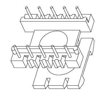 ER2820 Vertical bobbin with 10 Pins - CB Magnetics