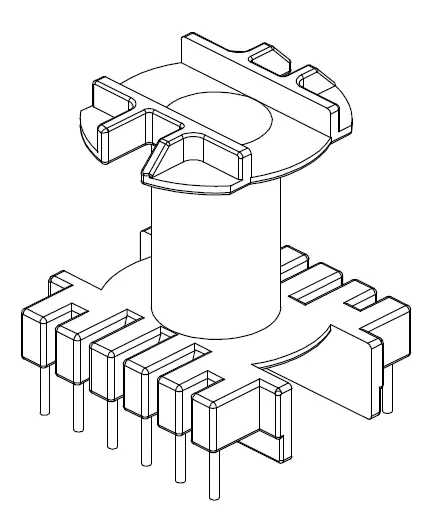 ER34 Vertical bobbin with 12 Pins - CB Magnetics