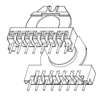ER40 Horizontal Bobbin 8+8 Pins - CB Magnetics