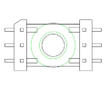 ER9.5 Bobbin, Vertical, 3+3 Pins, L Lead - CB Magnetics