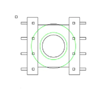 ER9.5 Bobbin, Vertical, 4+4 Pins, L Lead - CB Magnetics