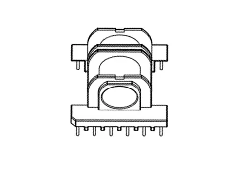 ETD34 Bobbin, Horizontal, 6+6 Pins, 2 Sections - CB Magnetics