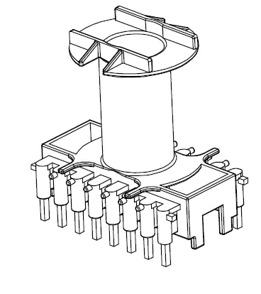 ETD39 Vertical bobbin with 16 Pins - CB Magnetics