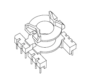 PQ2016 Vertical Bobbin 4+6 Pins - CB Magnetics