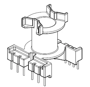 PQ2020 Bobbin, 6+8 Pins, 1 Section - CB Magnetics