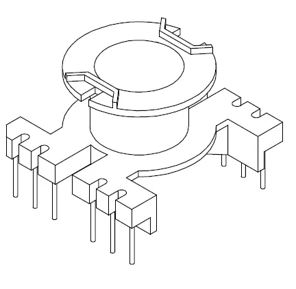 PQ2621 Vertical Bobbin with 12 Pins - CB Magnetics