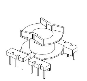 PQ3220 Bobbin, 6+6 Pins, 1 Section - CB Magnetics