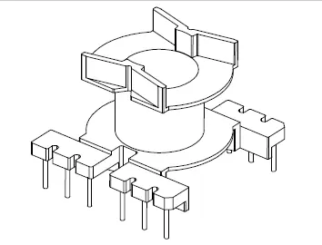 PQ3225 Bobbin, 6+6 Pins, 1 Section - CB Magnetics