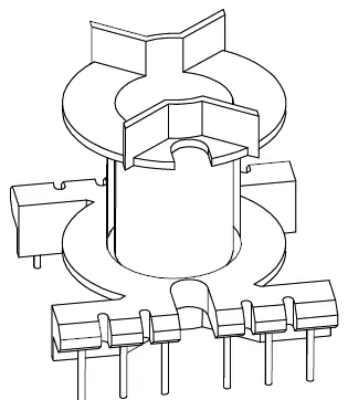 PQ3230 Bobbin, 6+6 Pins, 1 Section - CB Magnetics