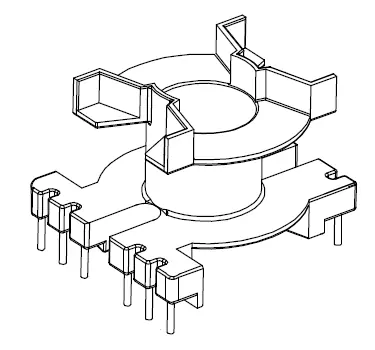 PQ35 Vertical bobbin with 10 Pins - CB Magnetics