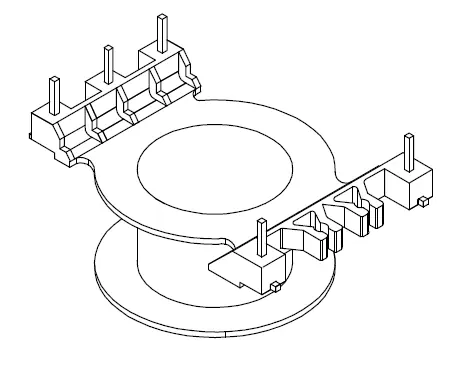 PQ36 Vertical bobbin with 5 Pins - CB Magnetics