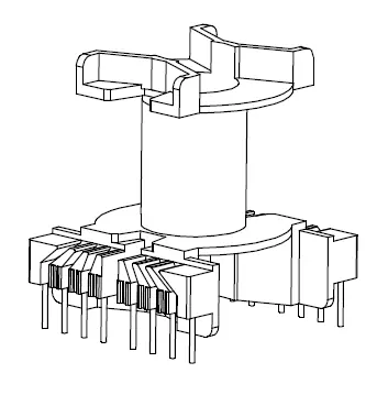 PQ4040 Vertical bobbin with 16 Pins - CB Magnetics