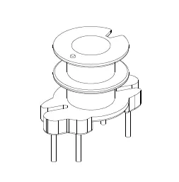 RM4 Vertical Bobbin, 3+3 Pins, 2 Sections - CB Magnetics