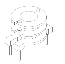 RM5 Vertical Bobbin, 2+2 Pins, 2 Sections - CB Magnetics