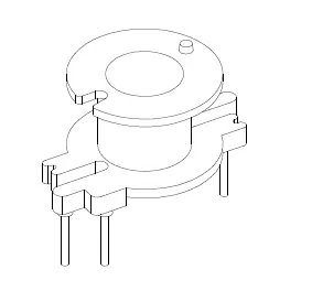 RM5 Vertical Bobbin, 3+3 Pins,  1 Section - CB Magnetics