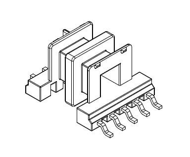 SMD EF12.6  2 sections Bobbin with 10 gull-wing Pins - CB Magnetics