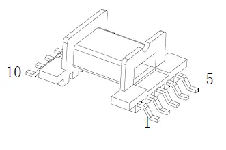 SMD EFD15 Bobbin, 5+5 Pins, 1 Section - CB Magnetics