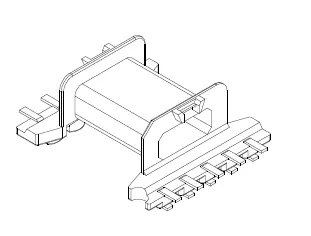 SMD EFD20 Bobbin, 5+5 Pins, 1 Section, Type C - CB Magnetics