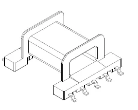 SMD EFD25 Bobbin, 5+5 Pins, 1 Section - CB Magnetics