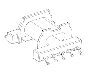 SMD EPC17 Bobbin, 5+4 Pins, 1 Section - CB Magnetics