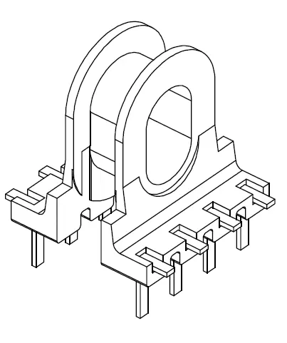 SMD EPX7 Bobbin 4+4 Pins Type L - CB Magnetics