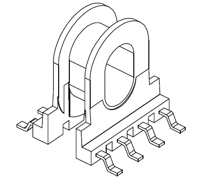 SMD EPX7 Bobbin 4+4 Pins - CB Magnetics