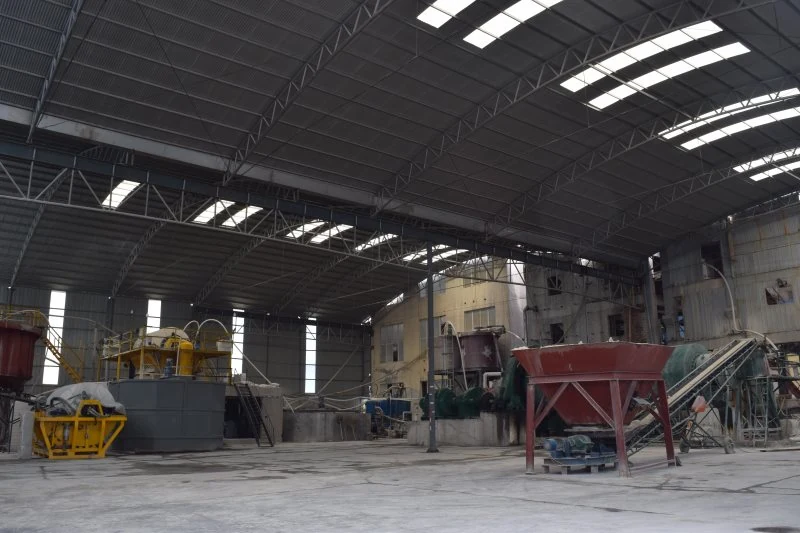 Separation equipment running inside the processing hall