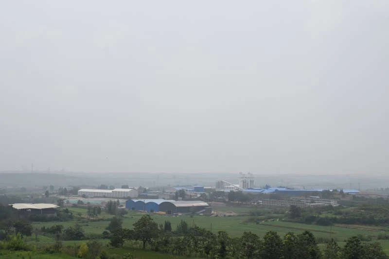 Wide view of the plant and the surrounding countryside