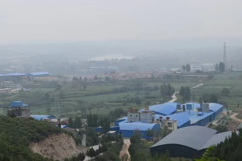 Aerial view of the plant complex on the Jiulongshan hillside