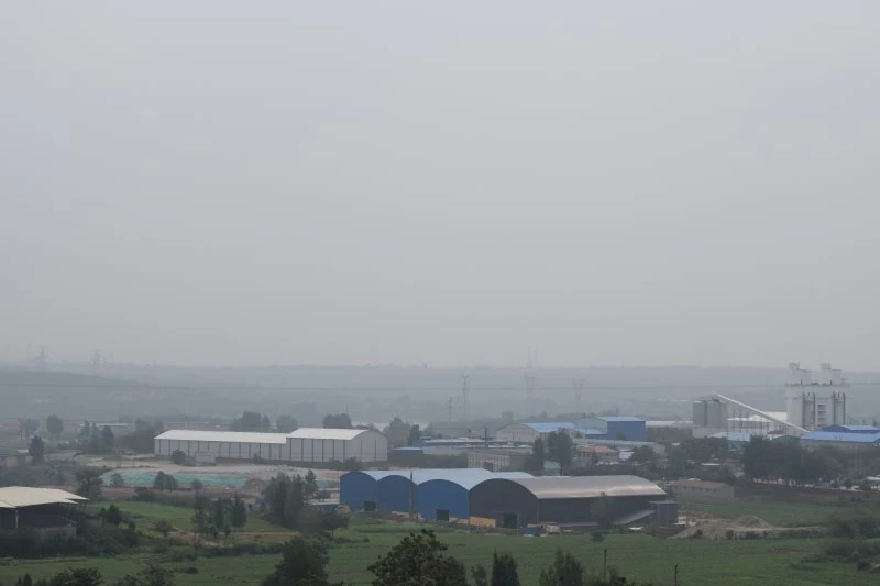Panoramic view of the plant and the valley below