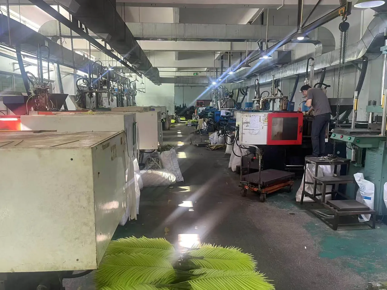 CHAAYA artificial tree factory floor in Dongguan
