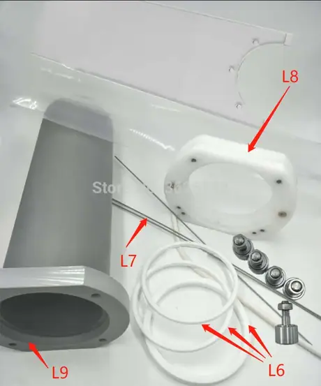 AQ360 AQ400 AQ600 AQ750 AG400 A535 A500 Y-axis Sleeve-Film sleeve-pad seal-ring set white strip CF5 bearing sealing parts for sodick edm machine — view 2