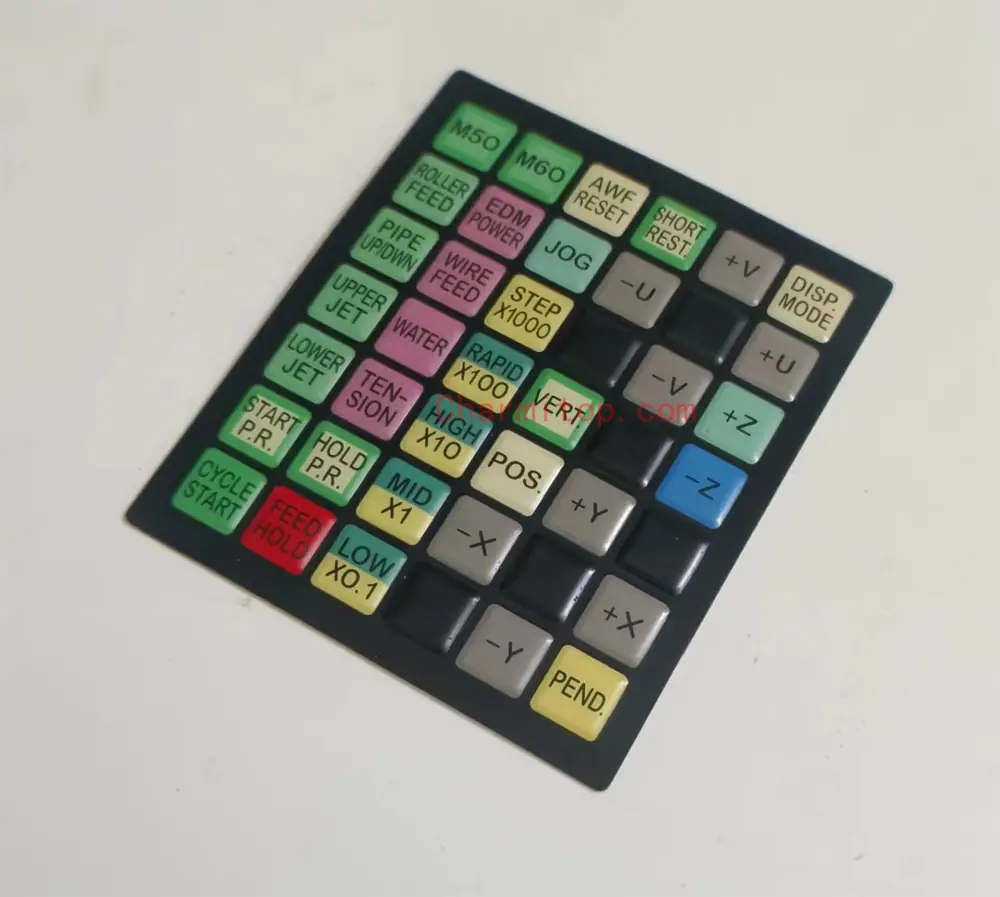 A98L-0001-0992#E F16 Operation panel Keyboard mask Control panel Button film Hand control box film for EDM Machine/WEDM-LS Wire Cutting Machine Parts