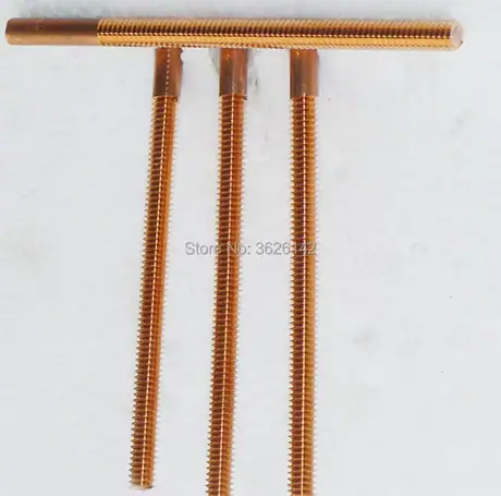 Copper tungsten tapping electrode M2 M3 M5 M8 M10 M12 thread 50/75mm total length for drilling edm machine — view 6