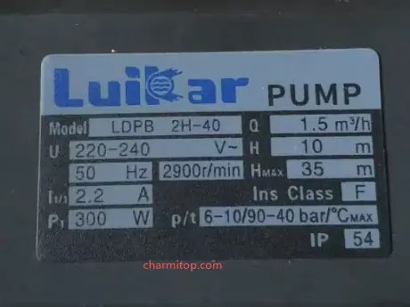 LDPB 2H-40-TP 380V Wire Cut EDM water pump LDPB 2H-40 220V for Medium-Speed Wire cut EDM machine — view 5
