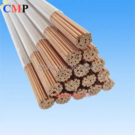 Copper tube /3 holes Electrode tube/ multi hole copper tube 3.1*400mm/ 2.0-3.0-4.0-5.0*400mm for Drilling EDM — view 3