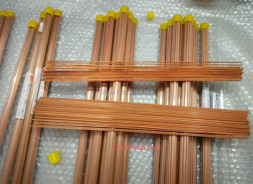 Copper Tube 1.0 1.1 1.2 1.5 2.0 2.5 3.0mm 400mmL single hole electrode edm tube edm pipe for edm drilling machine