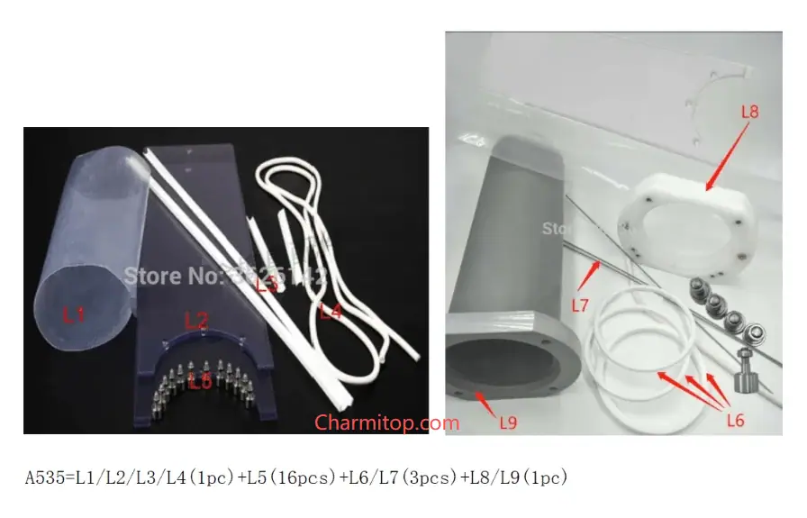 AQ327L ALC600G Y-axis Sleeve-Film sleeve-pad seal-ring set white strip CF5 bearing sealing parts for sodick edm machine