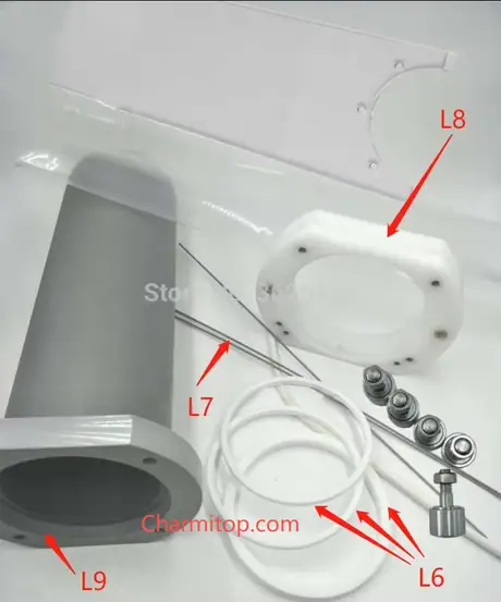 AQ327L ALC600G Y-axis Sleeve-Film sleeve-pad seal-ring set white strip CF5 bearing sealing parts for sodick edm machine — view 6
